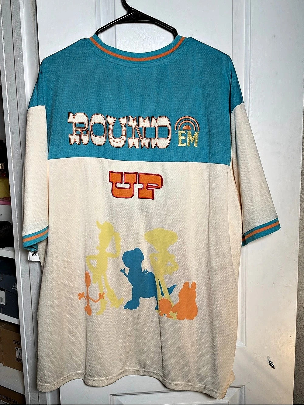 Disneyland Exclusive Woody and Buzz Lightyear Blast Off Round Em Up Jersey - Picture 2 of 7